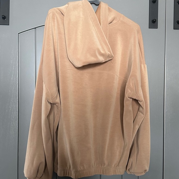 Gold 1/4 zip light weight off the shoulder crop sweater - Picture 1 of 2